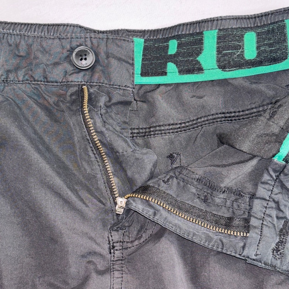 Projek Raw Mens Black Cargo Shorts Utility Multi-Pocket Cotton Blend Size 33 - Picture 10 of 12